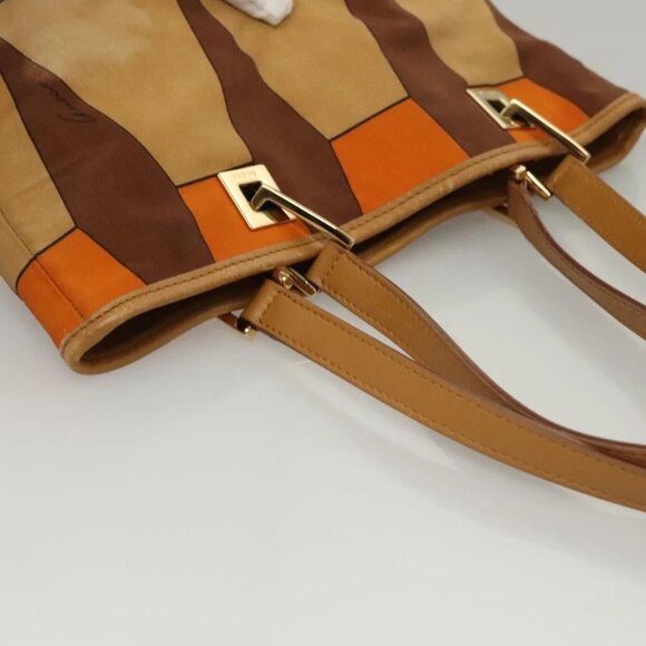 GUCCI Hand Bag Nylon Brown 002 9099 Auth ti2976 - Picture 7 of 16